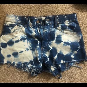 Tie Dye High Waisted Levi’s Jean Shorts